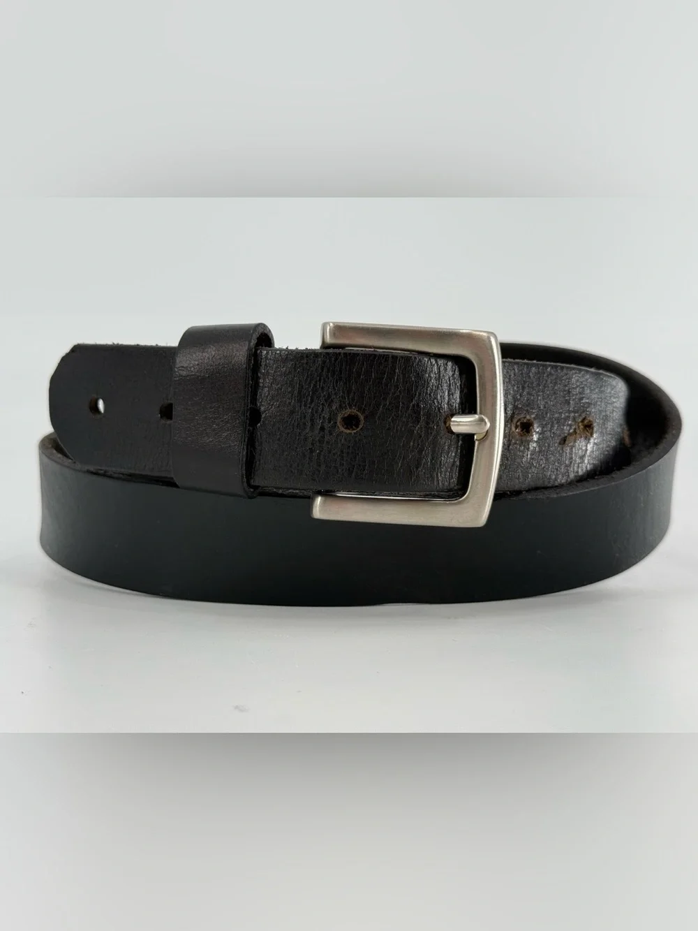 Vintage Black Leather Belt 40